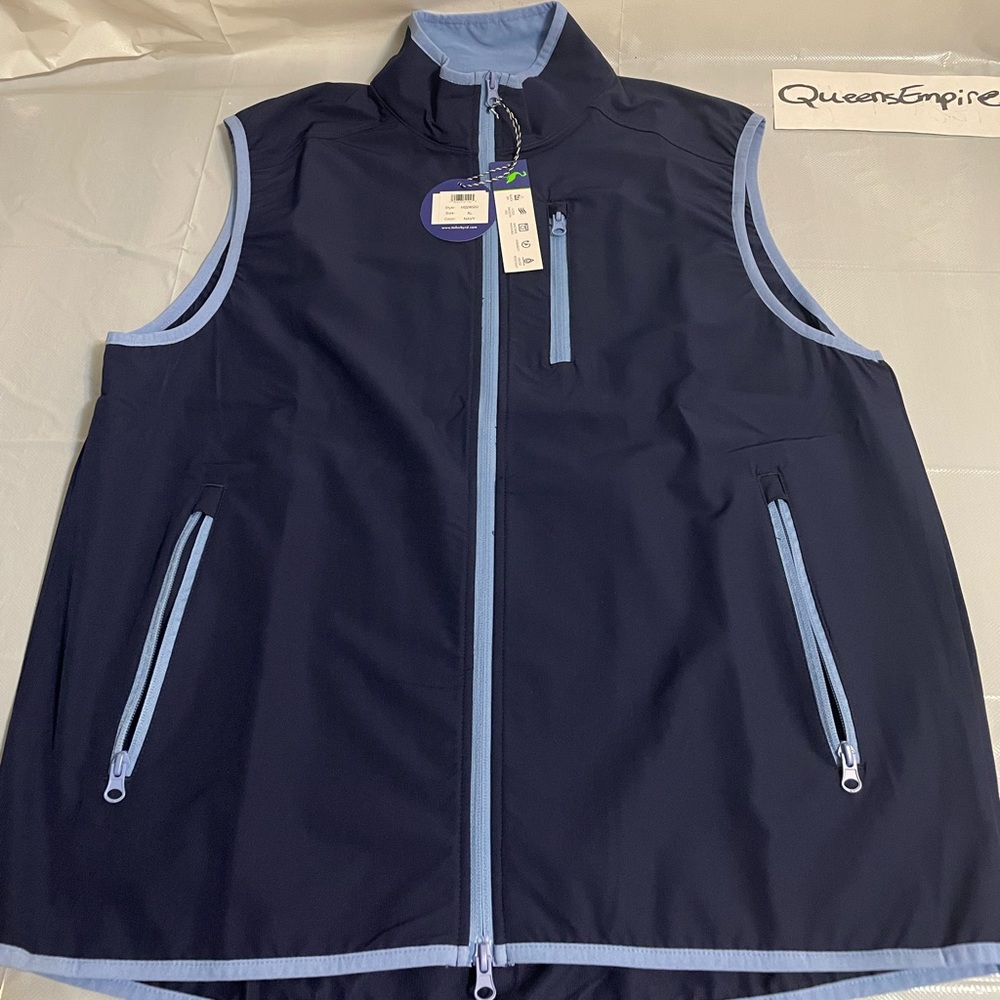Mens Golf Tailorbyrd NWT Men's Blue XL Activewear Zip Front Vest